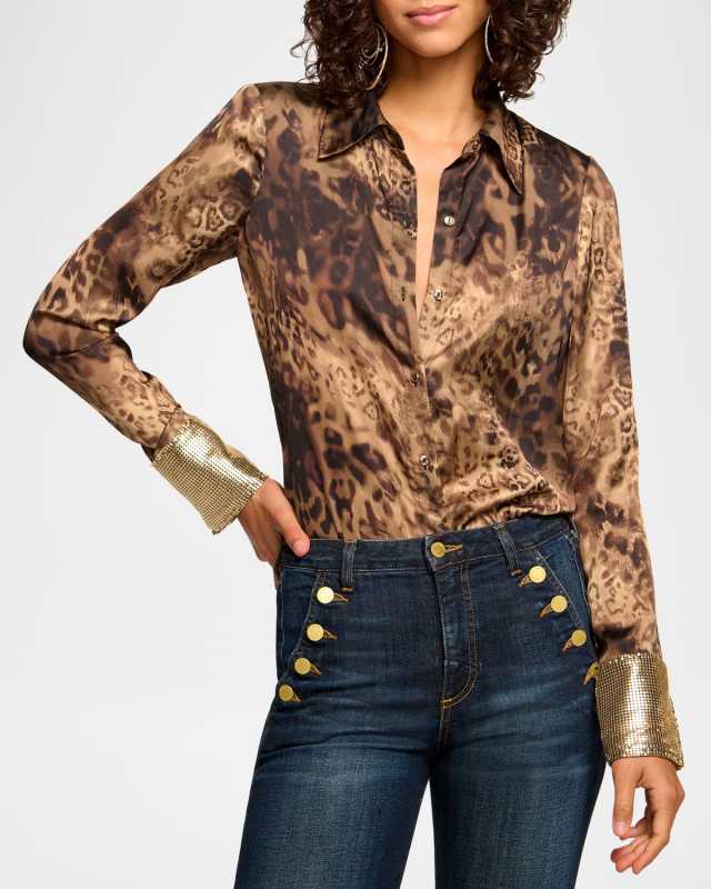 Chrystal Leopard-Print Shirt
